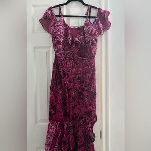 Elegant Floral Pink Dress